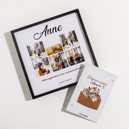 Anneye 6 Fotoğraflı 20x20 Yapışan Çerçeve