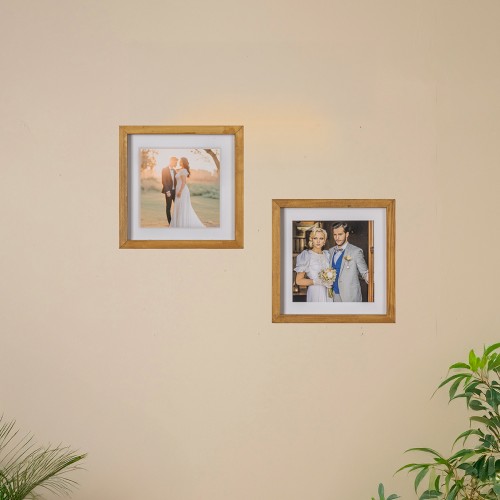 Dekoratif 2’li 25x25 Ahşap Çerçeve Seti Dekoratif 2’li 25x25 Ahşap Çerçeve Seti