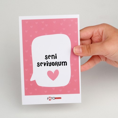 Seni Seviyorum Motto Kart
