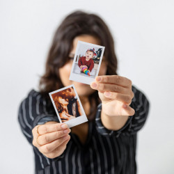 Koyu Pembe 4,5x6 İnstax Spiralli Fotoğraf Albümü - 68 Fotoğraf Hediye