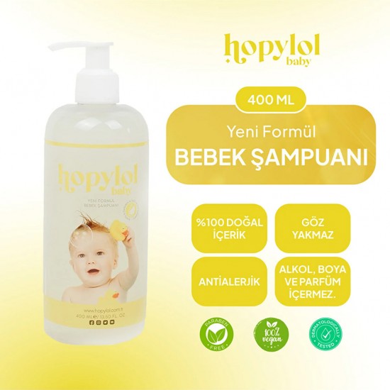 HOPYLOL Yeni Formül Bebek Şampuanı 400 ml