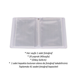 Turuncu 6x9 Mini Albüm - 41 Adet Fotoğraf Hediyeli 