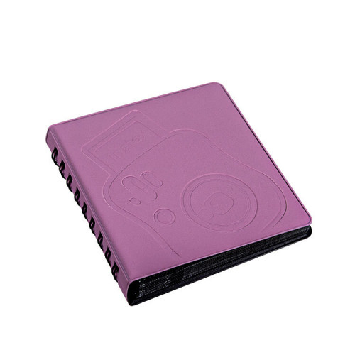 Koyu Pembe 4,5x6 İnstax Spiralli Fotoğraf Albümü - 68 Fotoğraf Hediye