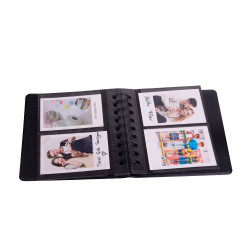 Koyu Pembe 4,5x6 İnstax Spiralli Fotoğraf Albümü - 68 Fotoğraf Hediye