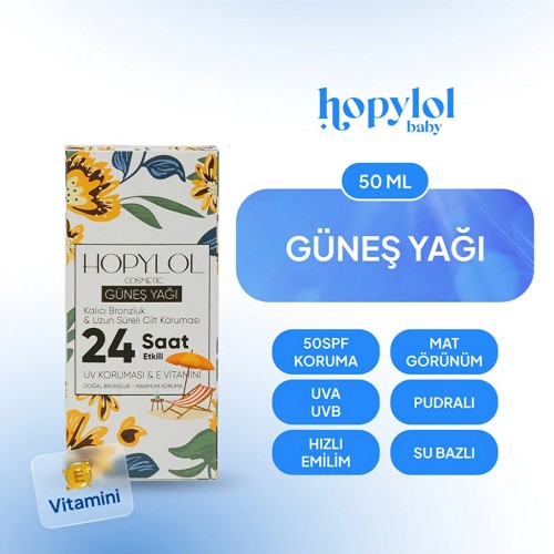 HOPYLOL Güneş Yağı Kalıcı Bronzluk & Uzun Süreli Cilt Koruması