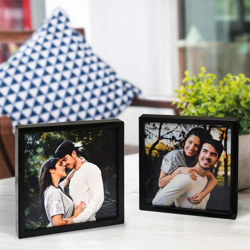 Siyah 12x12 Fotoğraflı Pola Yapışan Çerçeve